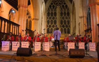 The Glenn Miller Orchestra perform in the Abbey