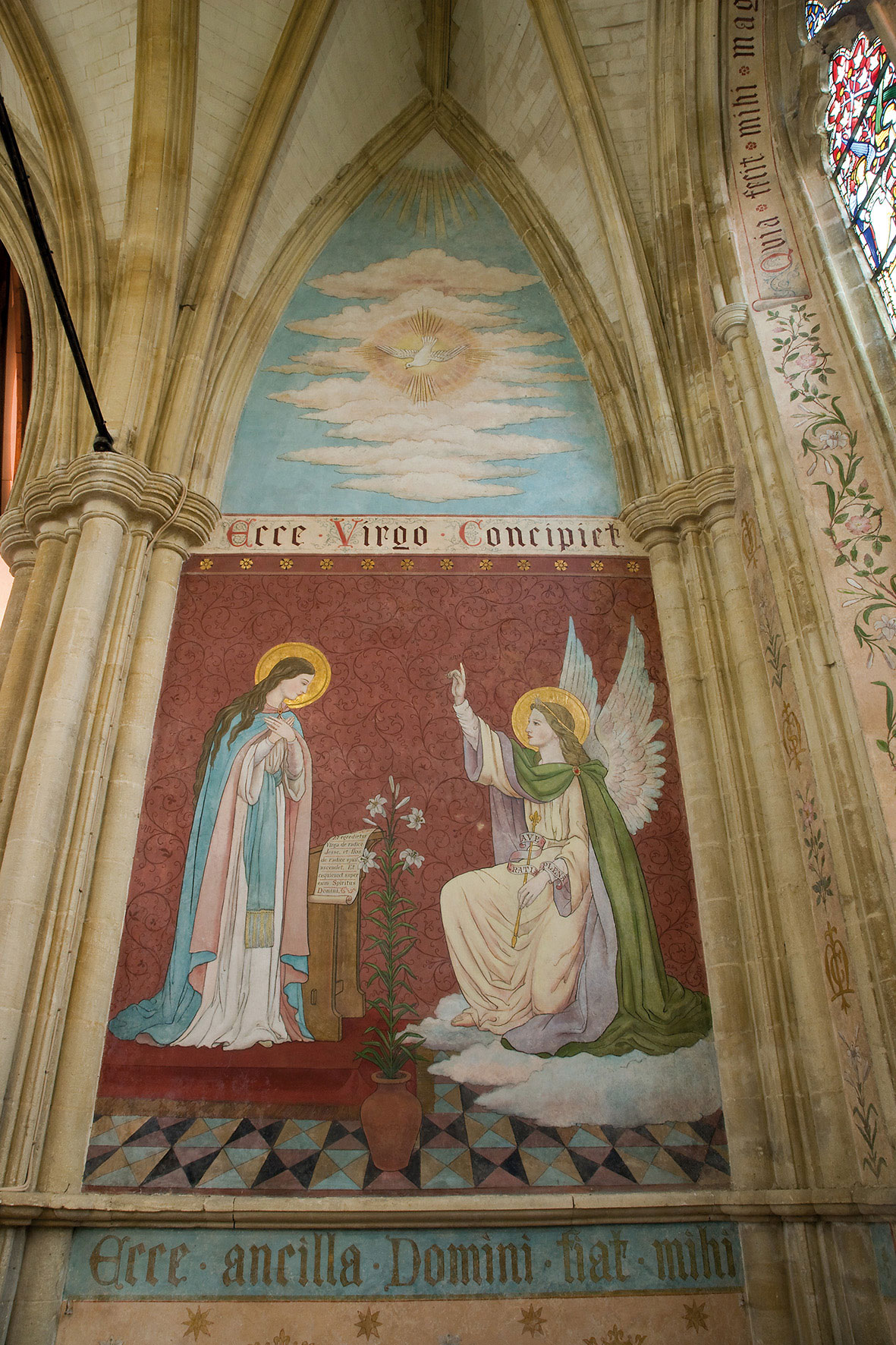 Dorchester Abbey victorian wall painting