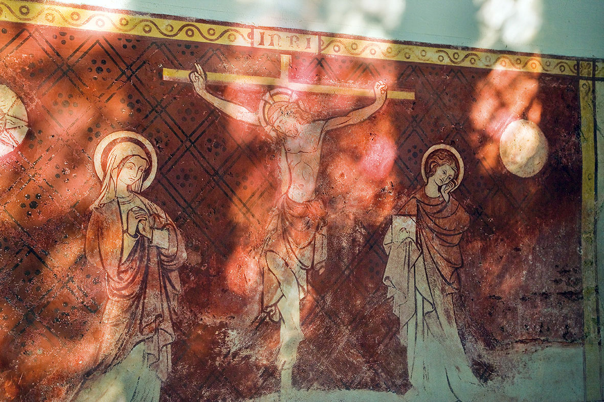 Dorchester Abbey crucifixion wall painting