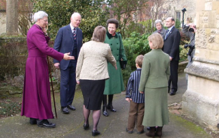 Princess Anne visits Dorchester Abbey in 2005 to celebrate the Campaign