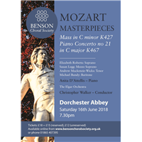 Benson Choral Society - Mozart Masterpieces @ Dorchester Abbey | Dorchester | England | United Kingdom
