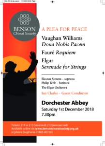 Benson Choral Society - Commemoration Ending of 1st World War @ Dorchester Abbey | Dorchester | England | United Kingdom