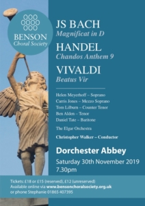 Benson Choral Society Winter Concert @ Dorchester Abbey