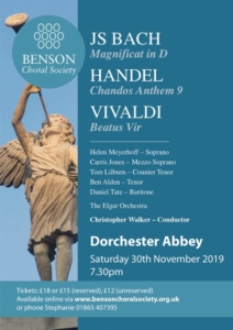 Benson Choral Society Winter Concert @ Dorchester Abbey