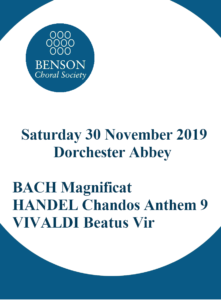 Benson Choral Society Winter Concert @ Dorchester Abbey