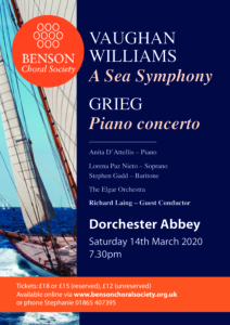 Benson Choral Society - Vaughan Williams' Sea Symphony @ Dorchester Abbey