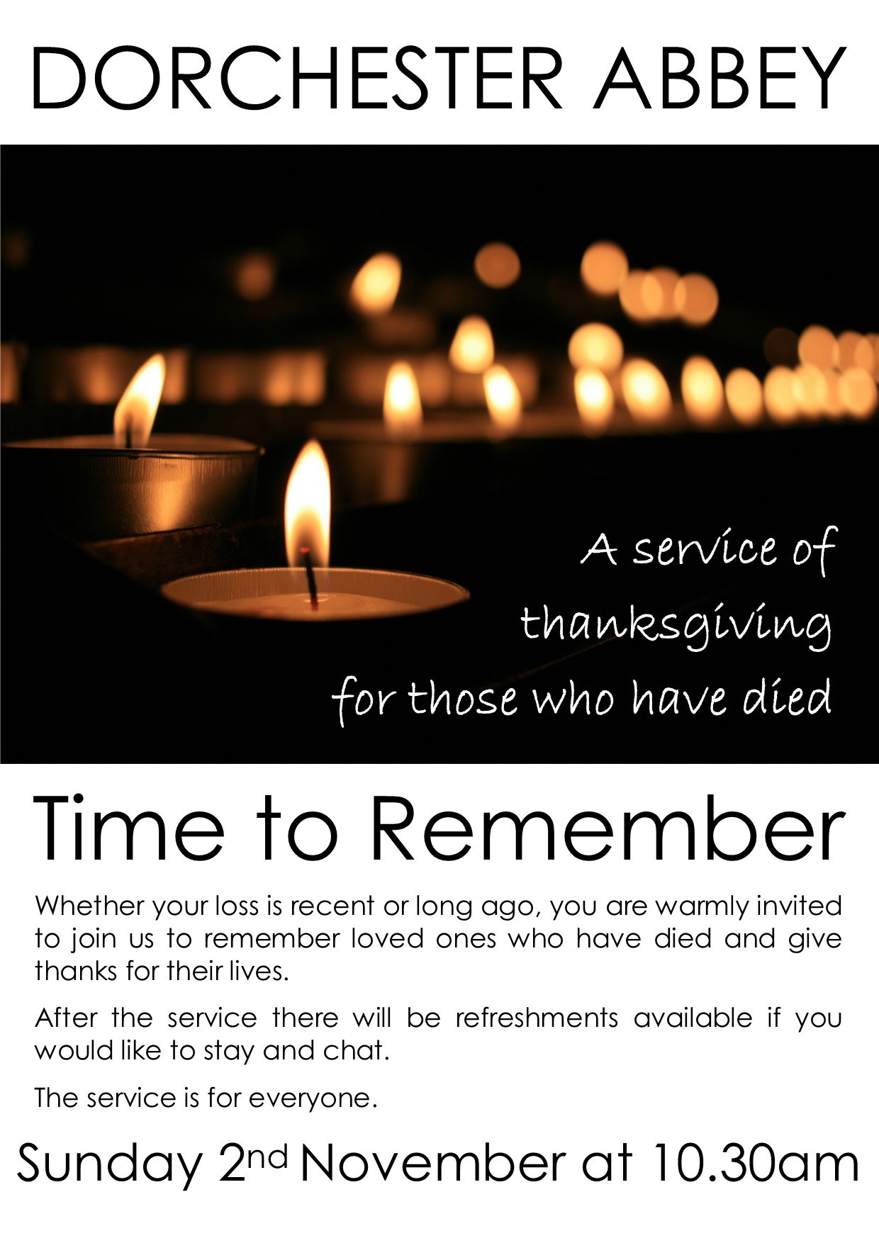 All Souls – Remembering poster – 2025